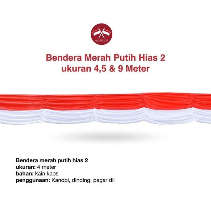 ] bendera hias banner merah putih -kain peles