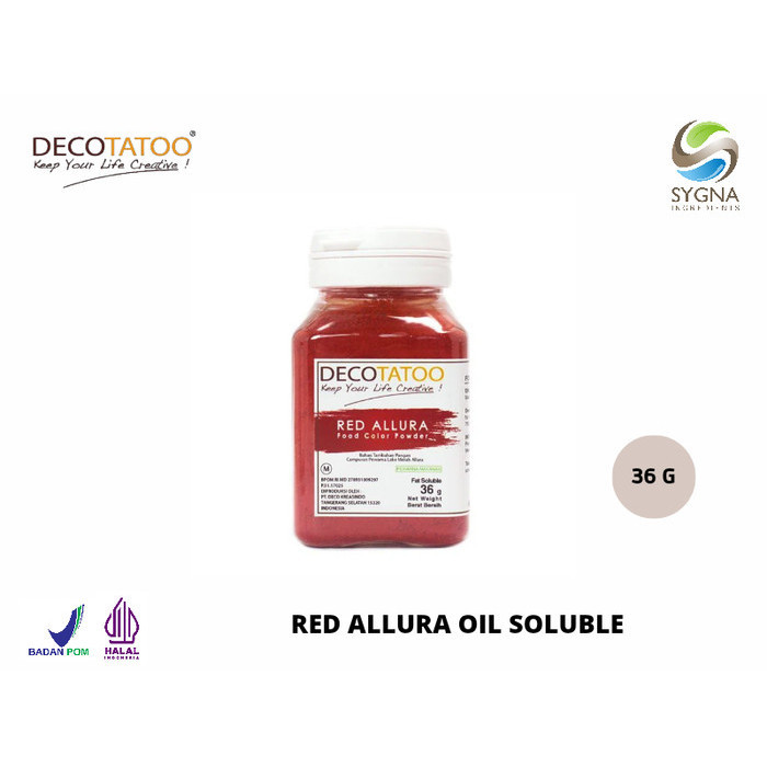 

Terlaris Pewarna Makanan - Oil Soluble Decotatoo - Red Allura Color SALE