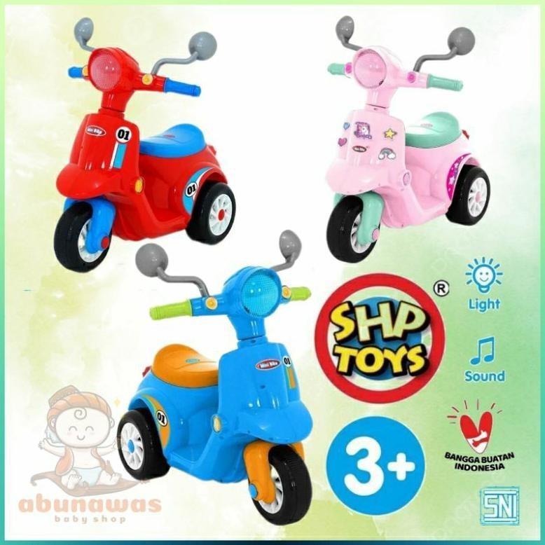 (DISKON) SHP MB 691 Ride On Vespa Anak Classic Musik - Vespa Anak Murah