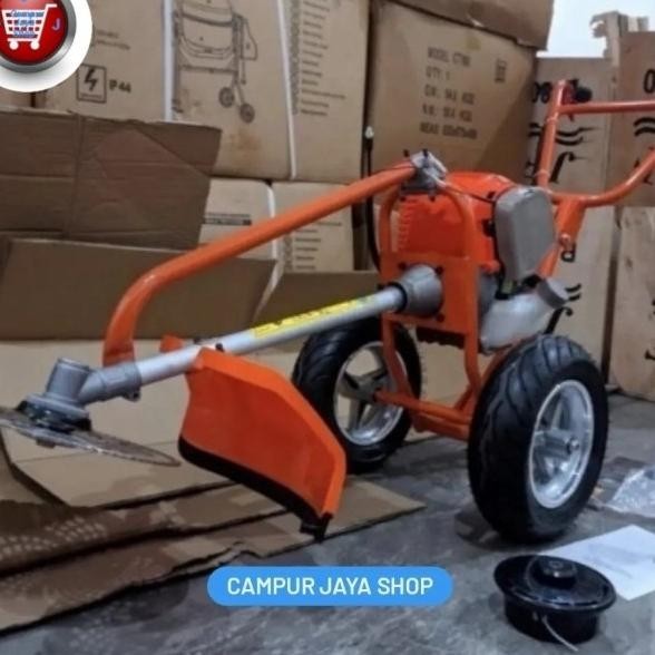 Mesin Potong Rumput Dorong Yamamoto 4 Tak Alat Babat Pangkas  Ready