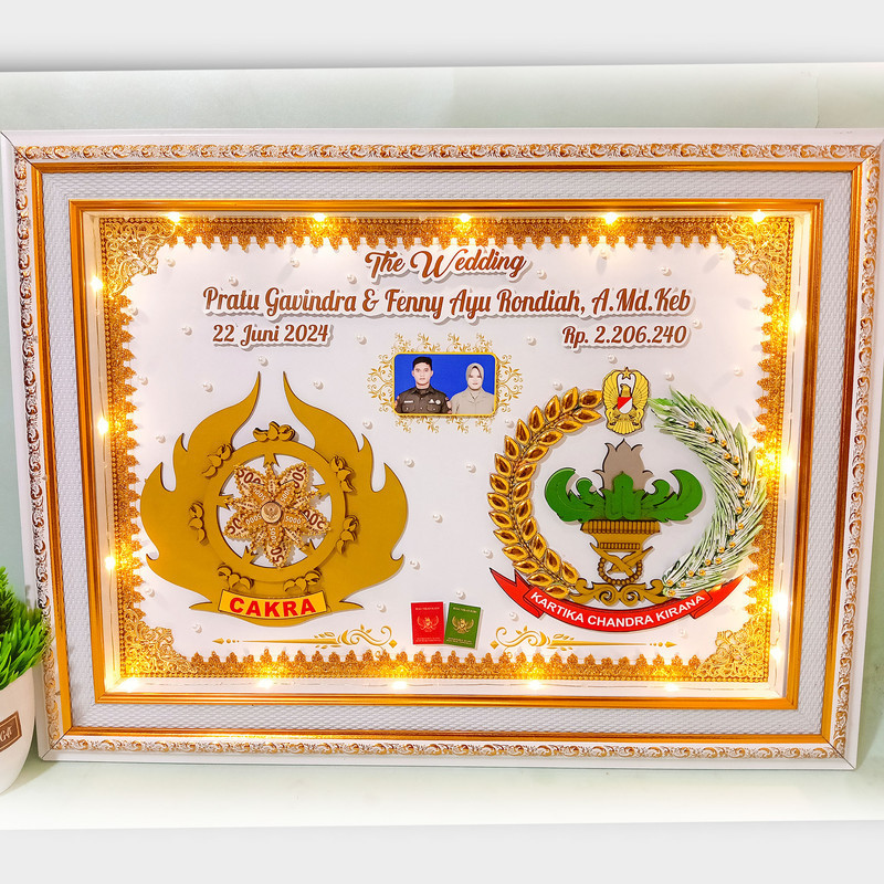 figora mahar pernikahan logo tni polisi abdi negara TNI AD AU AL