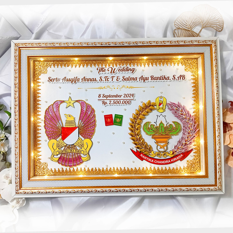 mahar custom pernikahan logo tni polisi abdi negara TNI AD AU AL