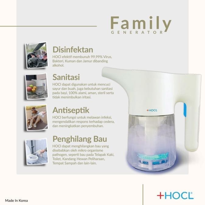 +Hocl Family Disinfectant And Sanitizer Water Generator