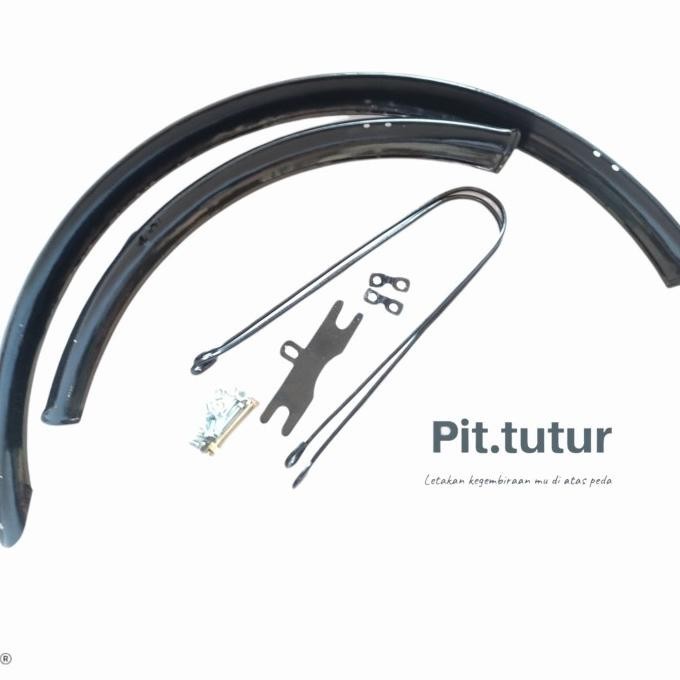 Spakbor Sepeda 26/ Slebor Hitam Silver