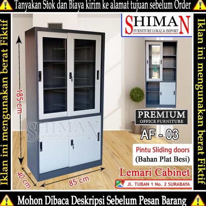 

TERMURAH - Lemari Cabinet Besi Sliding Door AF 03 PREMIUM