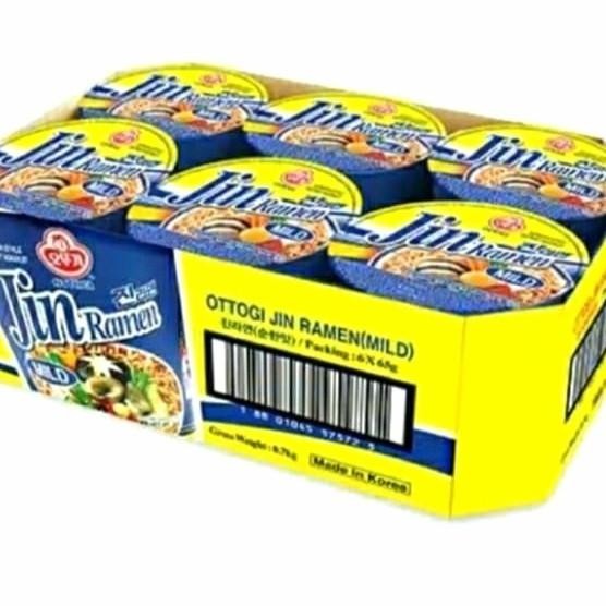 

ottogi jin ramen mild cup 92 gr x 6 pcs TAC