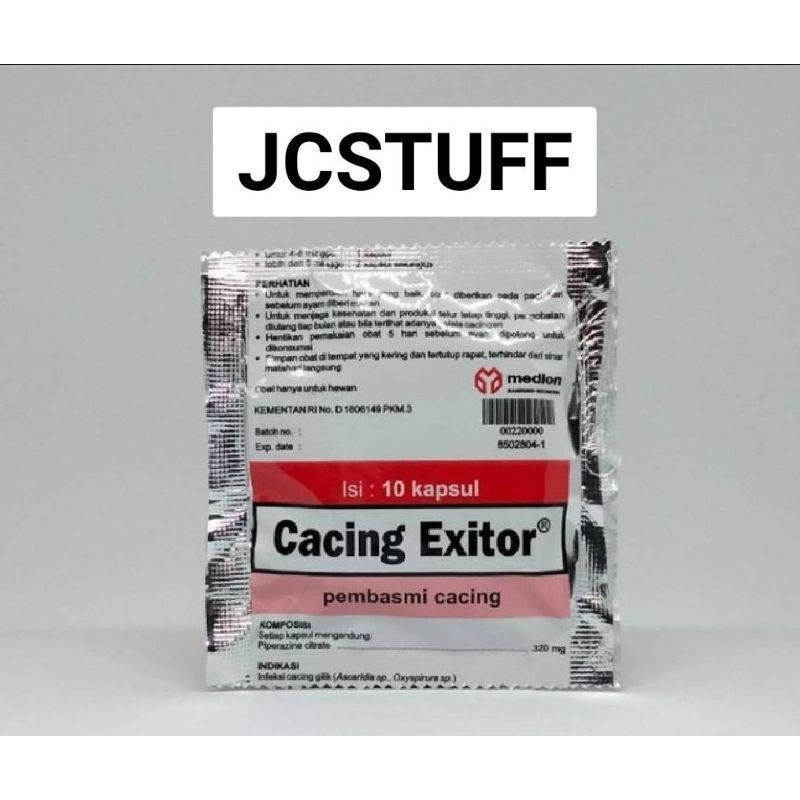 CACING EXITOR OBAT CACING AYAM BURUNG MERPATI BEBEK