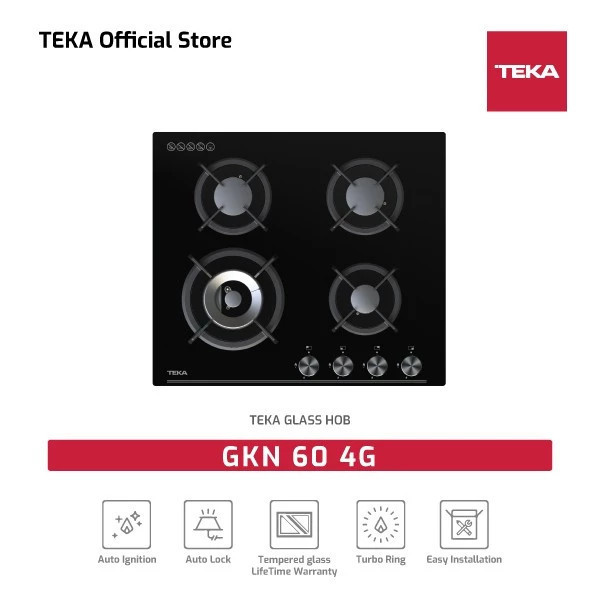 TEKA KOMPOR TANAM GAS 4 TUNGKU GK LUX 60 4G 60 CM