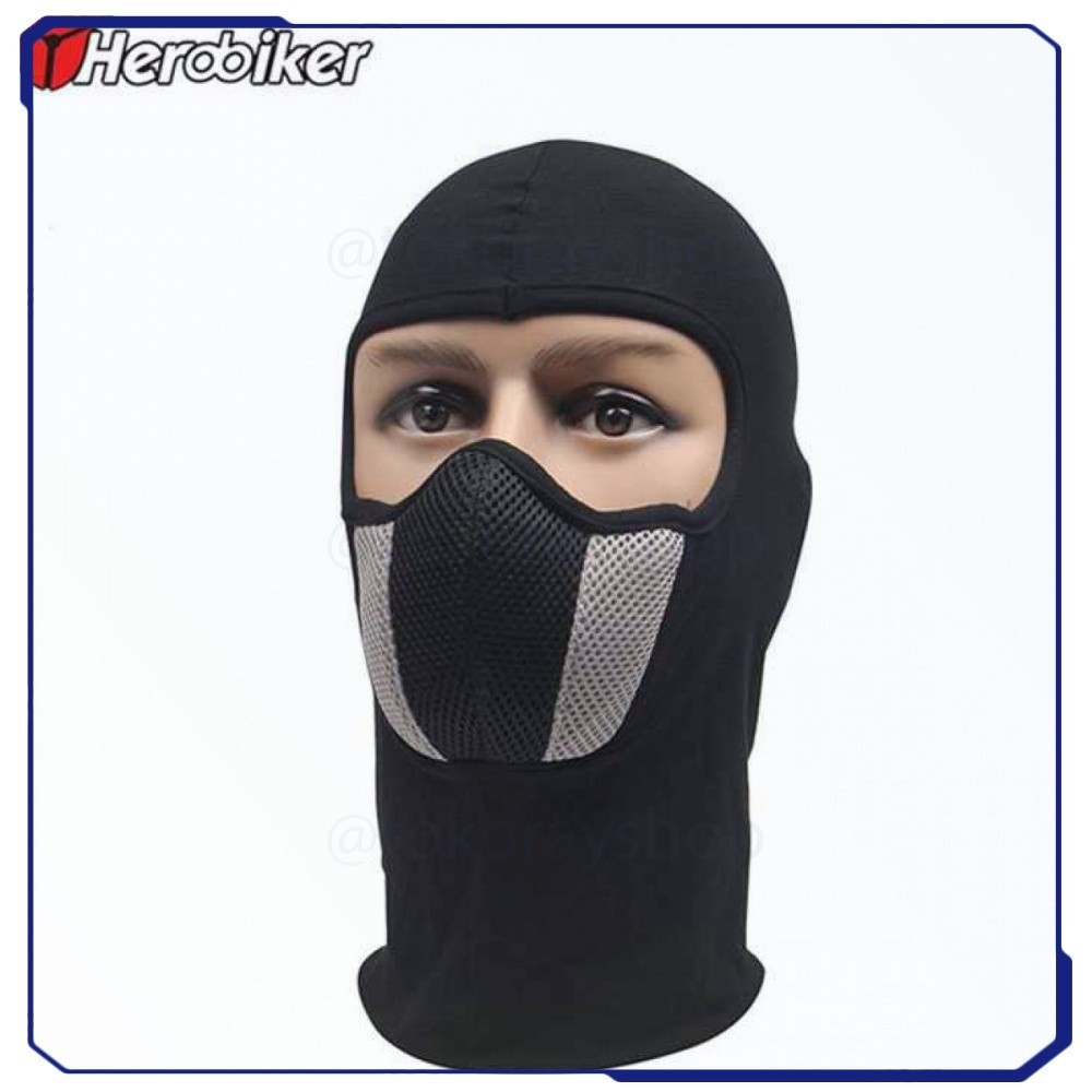Masker Motor Full Face Ala Ninja - Hr45 Premium