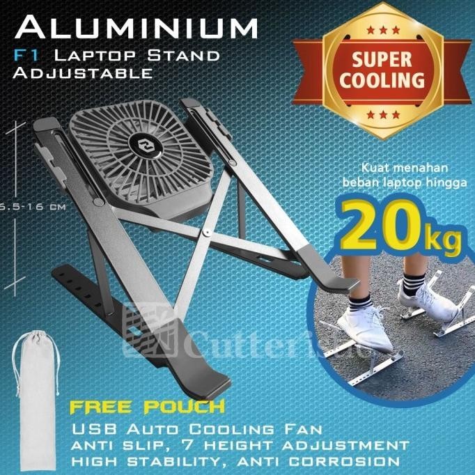 Meja Laptop Portable Aluminium / Dudukan Laptop / Laptop Stand Lipat