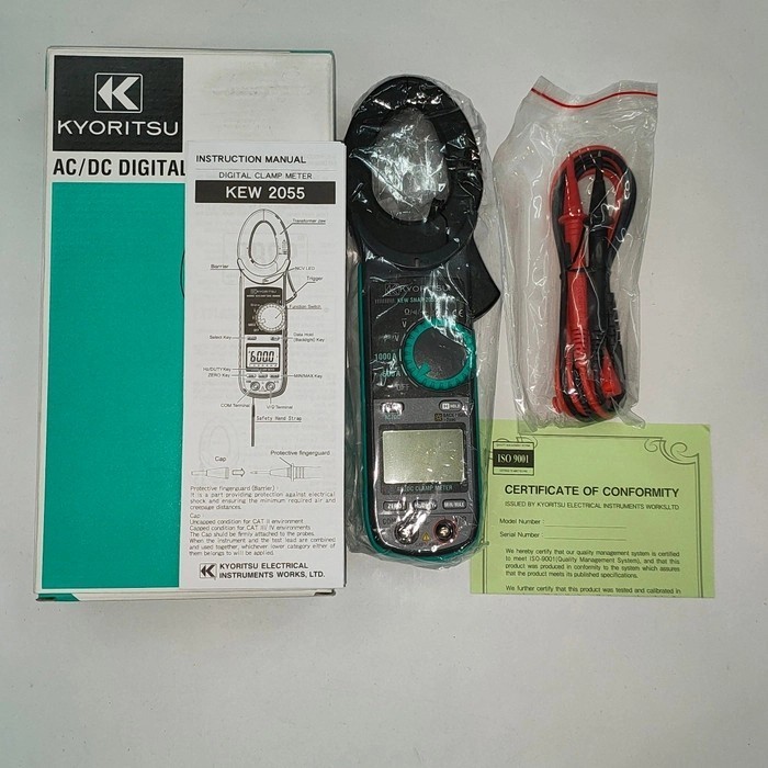 Kyoritsu 2055 Digital Clamp Meter Tang Ampere Ac/Dc 1000A Kyoritsu2055