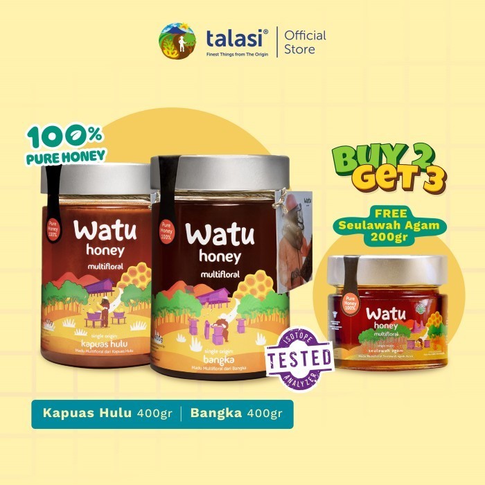 

[Buy 2 Get 3] Watu Honey Kapuas Hulu 400gr & Bangka 400gr Get Seulawah Agam 200gr