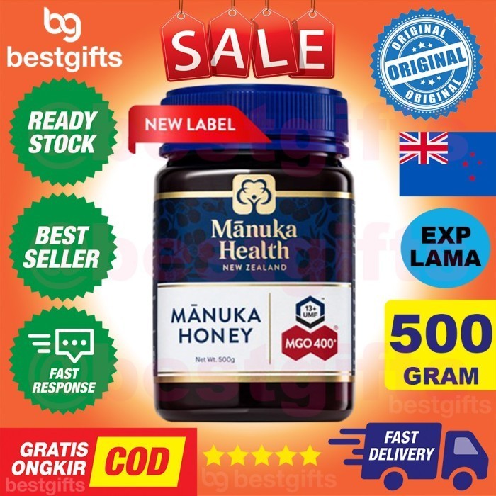 

MANUKA HEALTH MADU MANUKA HONEY MGO400 MGO 400 ANTIOKSIDAN 500 GRAM