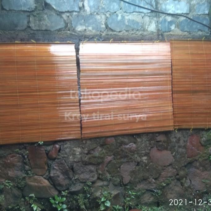 BERKUALITAS Tirai Sawit Krey Bambu Kerai kayu outdoor full plitur +