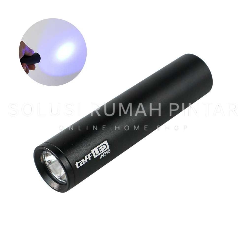 Senter LED Mini Ultraviolet UV Light USB Rechargeable 395nm - TaffLED Deteksi Uang Palsu & Forensik
