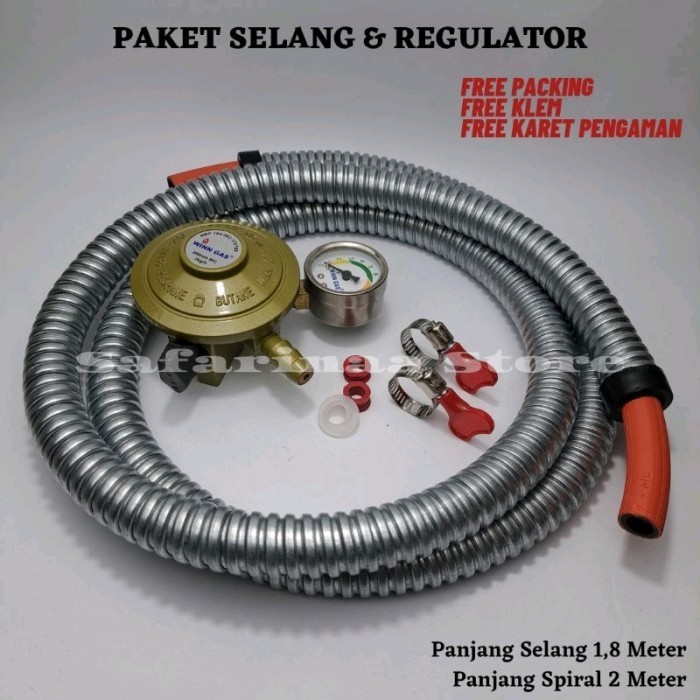 ___] Regulator Gas Lpg Winn Gas DN 138 M Set Selang Gascomp Free Klem