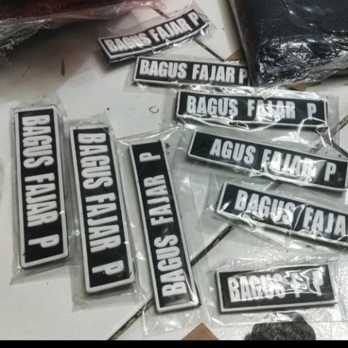 Terbaru Custom Patch Rubber Nama Promo Terlaris