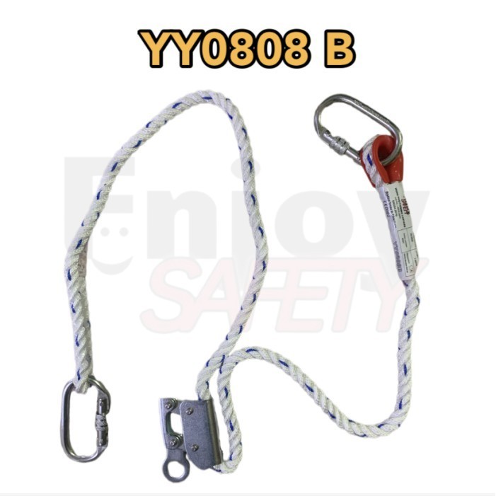 WORKING POSITIONING LANYARD + ROPE GRAB FALL ARRESTER AUTO STOP