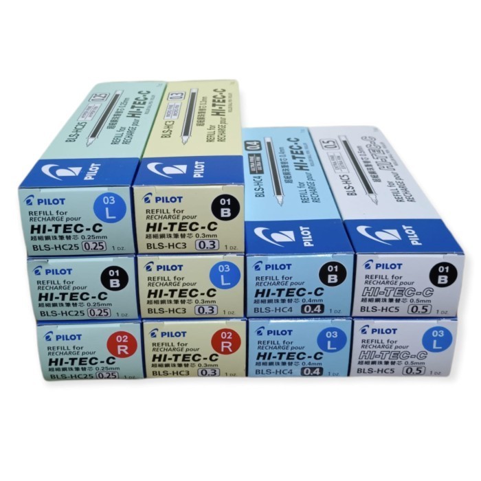 

Refill Isi Hitec Pilot Original 1PACK (12Pcs) 0.25/0.3/0.4/0.5 BLS-HC
