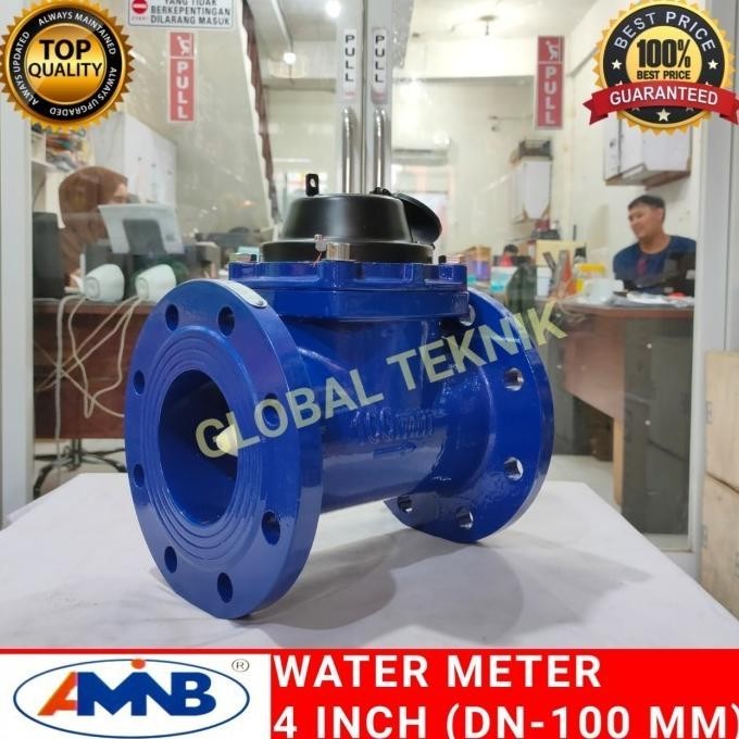 TERMURAH - Meteran Air Flow meter Air Bersih Flange 4" inch AMNB Water Flow Meter