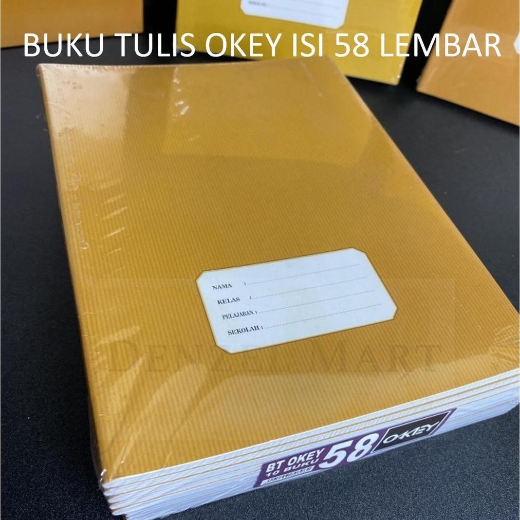 

Buku Tulis pendek OKEY cover sampul coklat cokelat ISI 58L LEMBAR catatan sekolah BIG SALE