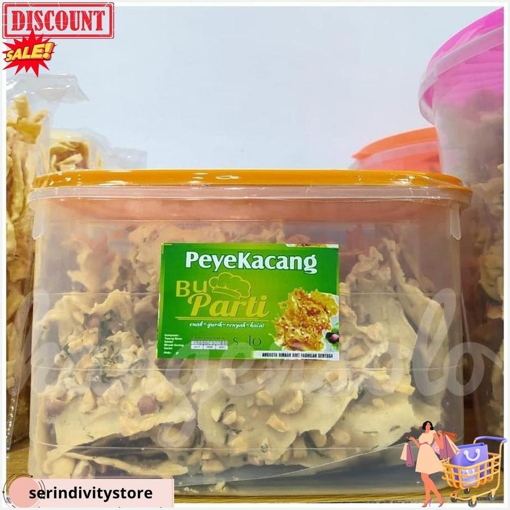 

Rempeyek Peyek Kacang "Bu Parti" Box Kecil Gurih Enak Halal Khas Solo Cod