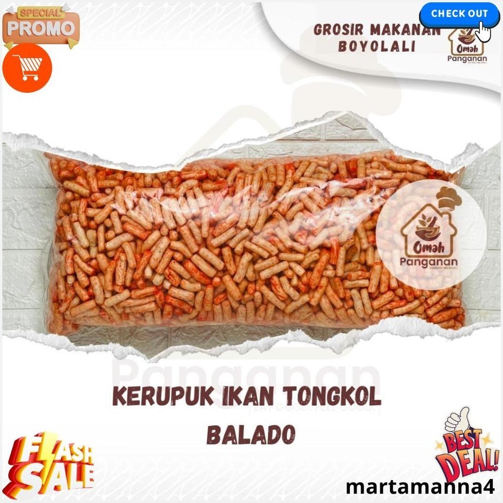 

Kerupuk Ikan Tongkol Viral 1 Kg Jumbo Original Balado Lombok Ijo Pedas Daun Jeruk Gratis Ongkir