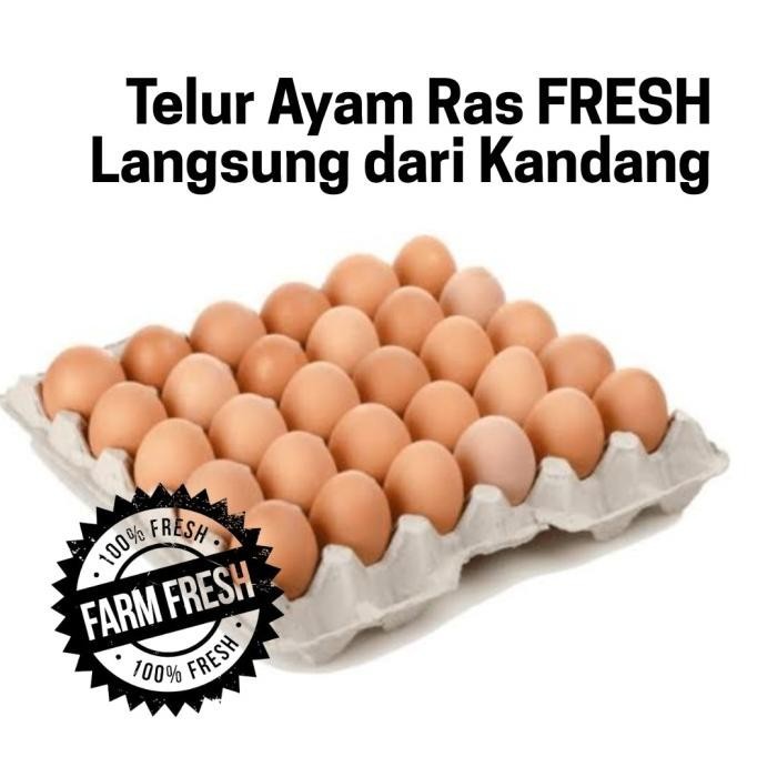 

$$$$] Telur Ayam Ras FRESH Langsung dari Kandang - Telur 1 Rak