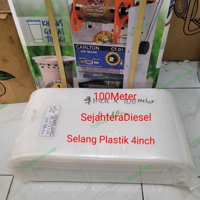 Selang Plastik 4 Inch( 100Meter )Pompa Air Sawah Irigasi/Selang Buang  Ready