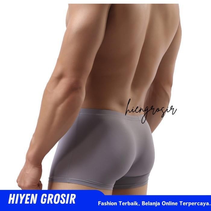 MEN BOXER BELALAI PRIA CELANA DALAM BELALAI PRIA GRAY    HIYEN GROSIR VIRAL 