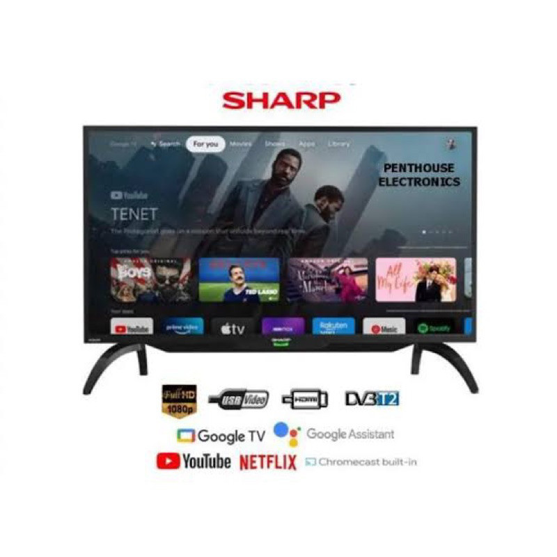 LED  android TV Sharp 42 Inch 2T-C42EG1i / 42EG1i Full HD Google TV - 42EG1