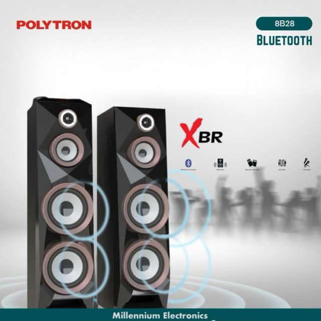 POLYTRON SPEAKER AUDIO PAS 8B28 PAS8B28 USB XBR BLUETOOTH
