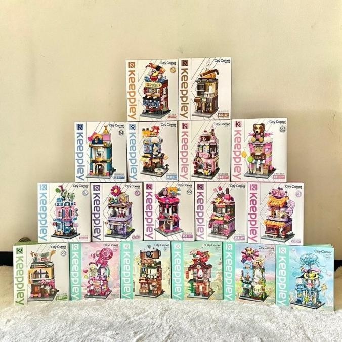 KEEPPLEY TOYS CITY CORNER STREET STORE - BRICKS BLOCK BRICK MAINAN EDUKASI BONGKAR SUSUN MAINAN ANAK
