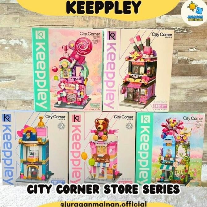 KEEPPLEY TOYS City Corner Street Store - Bricks Block Brick Mainan Edukasi Bongkar Susun Mainan Anak