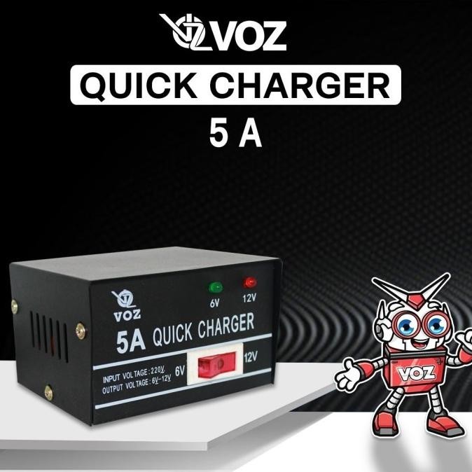 Voz Charger Aki 5A | Charger Aki Motor | Charger Aki