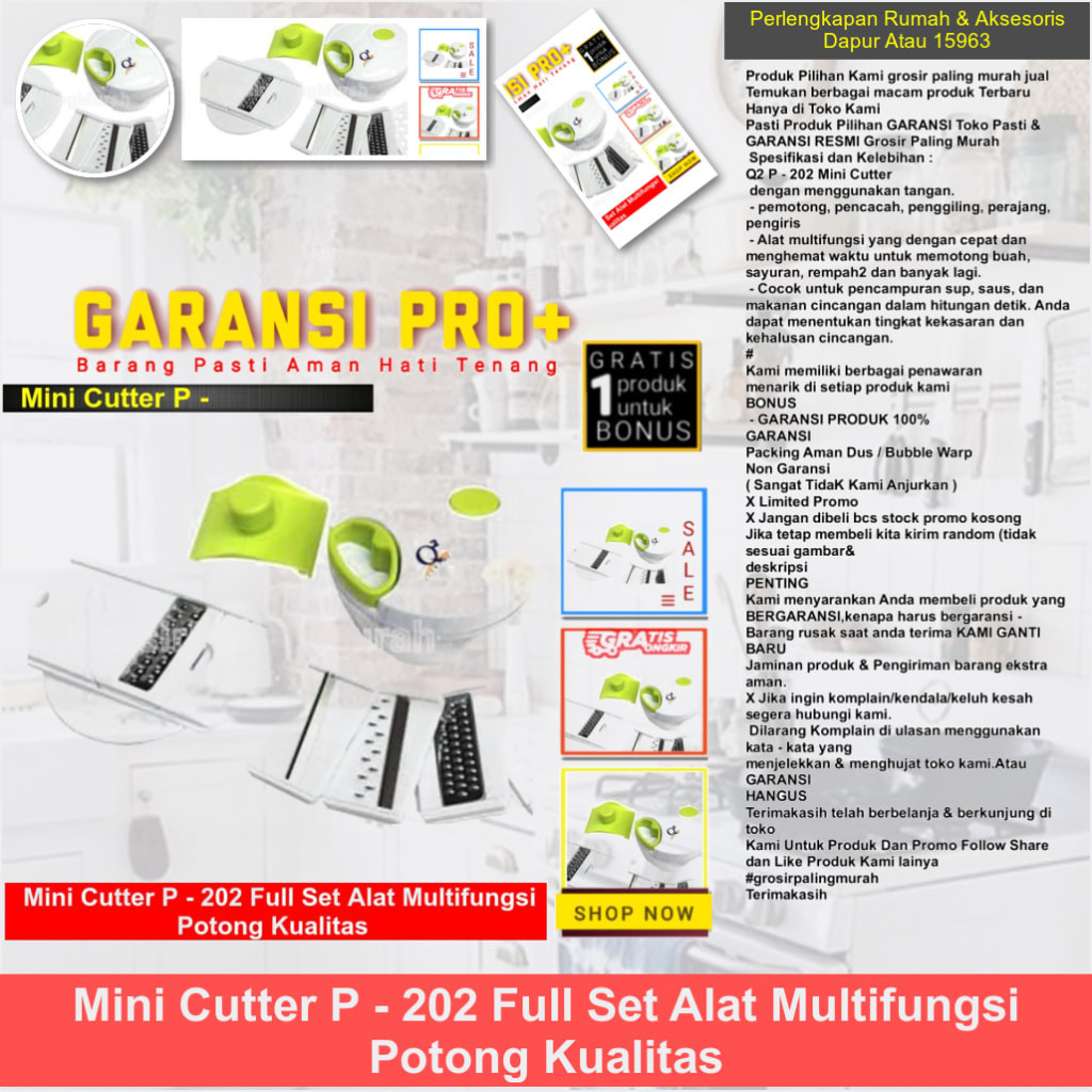 

Mini Cutter P - 202 Full Set Alat Multifungsi Potong Kualitas