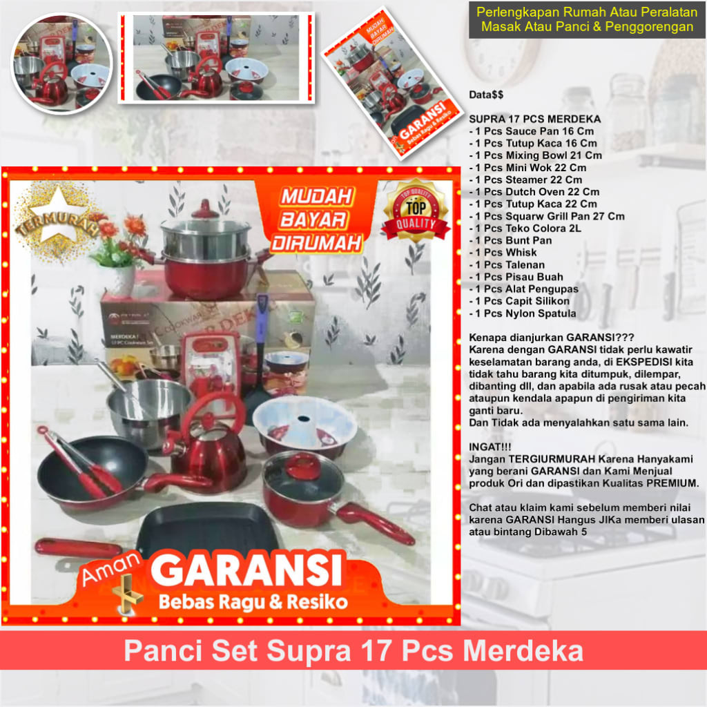 Panci Set  Supra 17 PCS Merdeka
