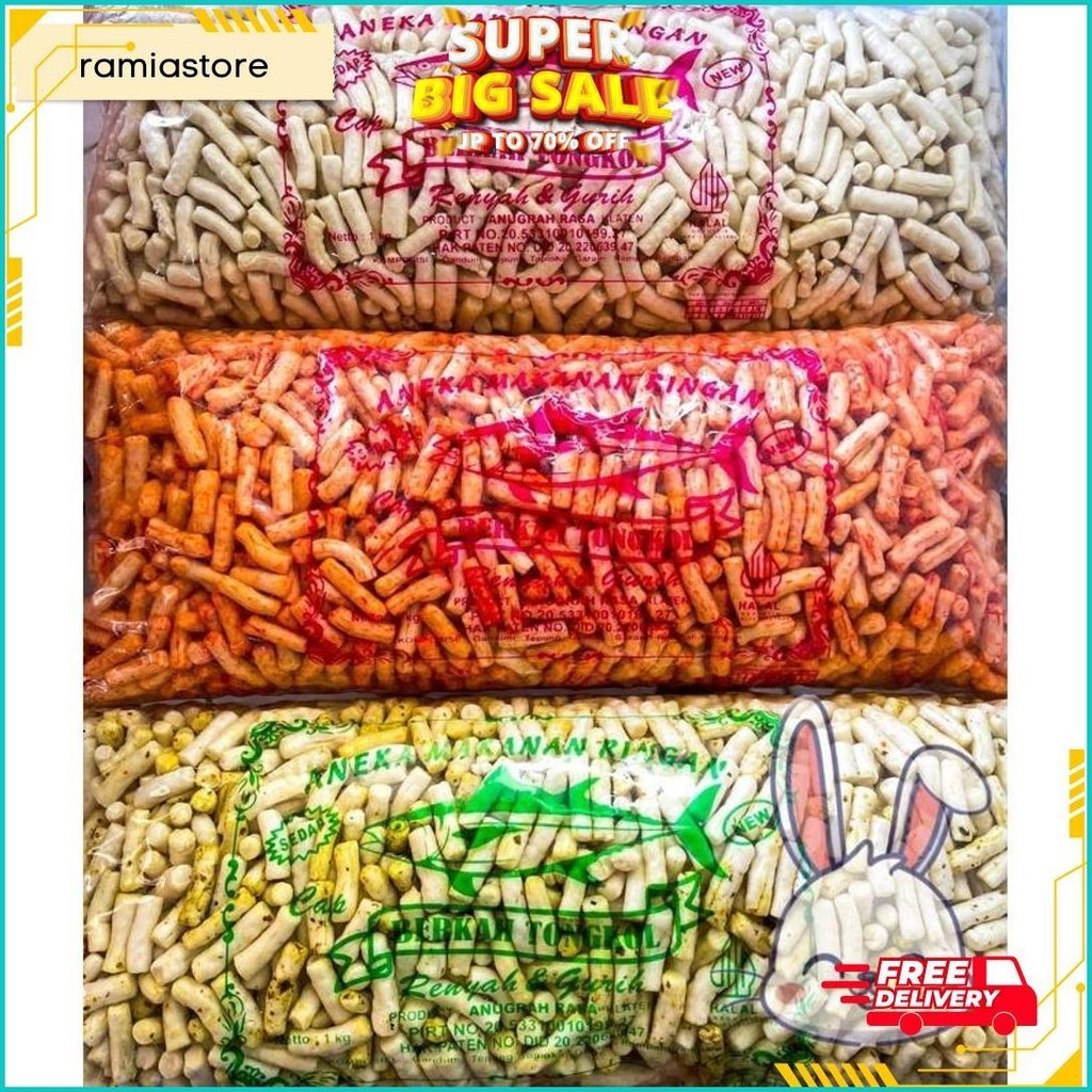 

Krupuk Ikan Tongkol "Berkah" 1 Kg (Asli Klaten) Bisa Cod