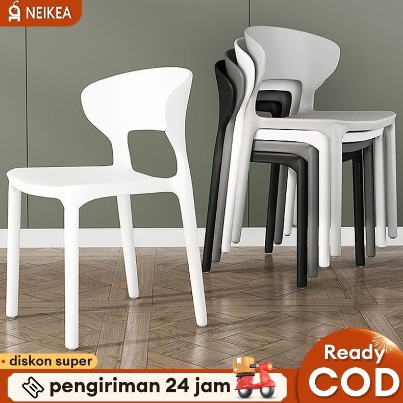 Kursi Plastik Kursi Makan Minimalis Kursi Santai Plastik Kursi Tanduk Kursi Sandaran Dewasa Tebal