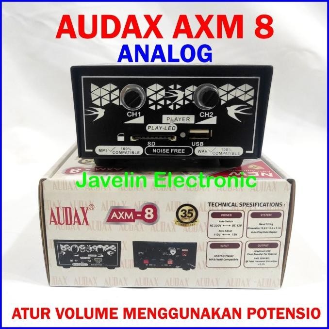 readyy... ampli audax axm 8 analog amplififer walet audax axm8 versi potensio