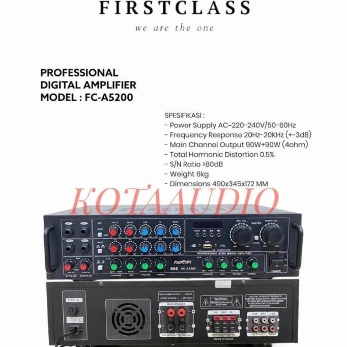 Readyy... Amplifier Firstclass Fc A5200 / Fca5200 / Fca 5200 / Fc A 5200 Usb Sd