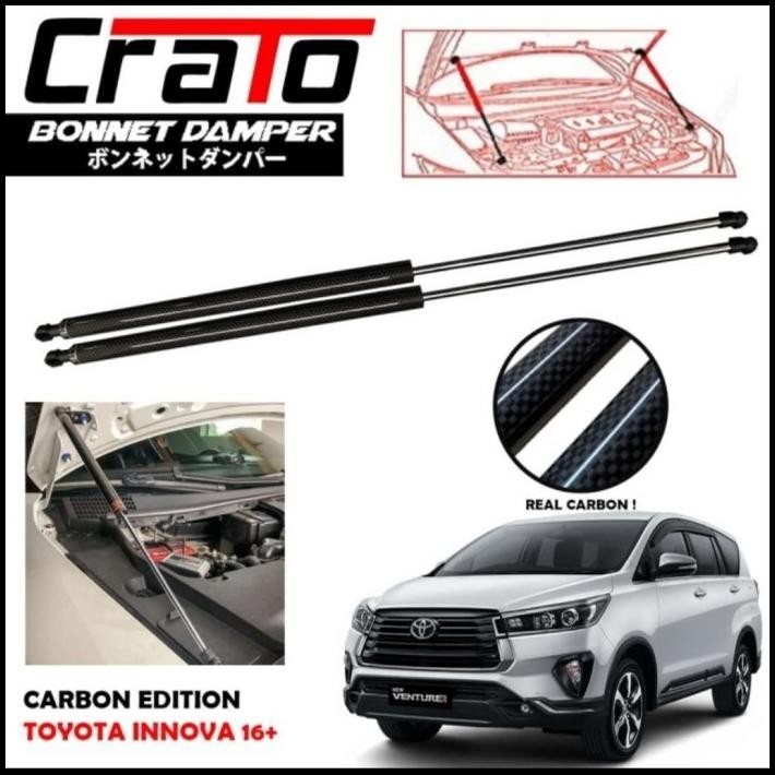 TERBARU CRATO SHOCK KAP MESIN ENGINE HOOD DAMPER CARBON TOYOTA INNOVA REBORN !!!!!!!
