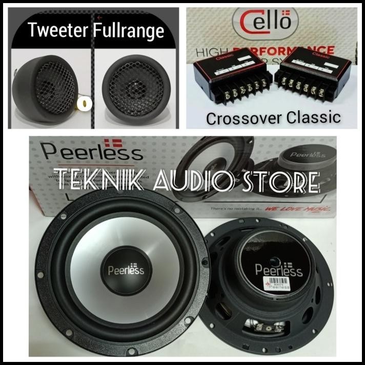 TERBARU SPEAKER SPLIT MIDBASS PEERLESS EC17+TWEETER FULLRANGE2"+CROSSOVER 2WAY 