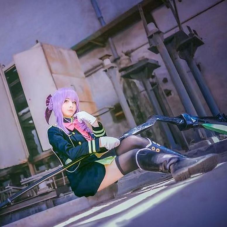 LKI - Anime Seraph Of The End Owari no Seraph Hiiragi Shinoa Cosplay Costumes Full Set Uniform TERLA