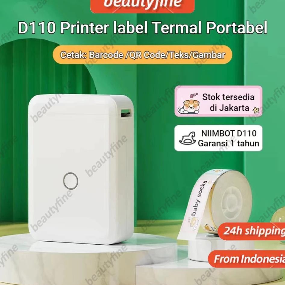 

CodNiimbot D110 Label Printer Wireless Bluetooth Thermal Label Portable Label Maker For Android / Ios Phone