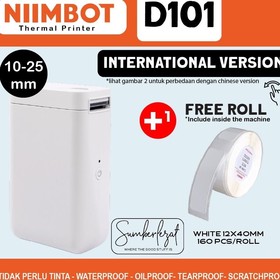 

[ Free Label ] Niimbot D101 Wireless Bluetooth Thermal Label Printer Tape Roll Label Stier Inkless Label Maker