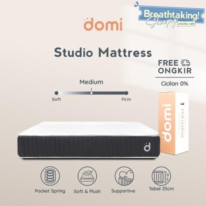 Domi Studio Mattress - Kasur Pocket Spring Bed Motion Isolation