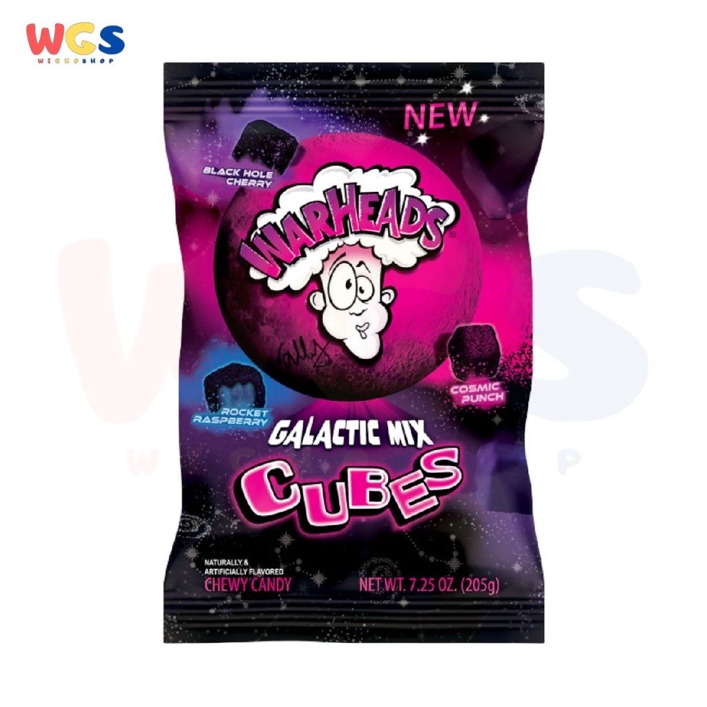 

Warheads Galactic x Cubes Cherry Rapberry Punch Chewy Candy 205g