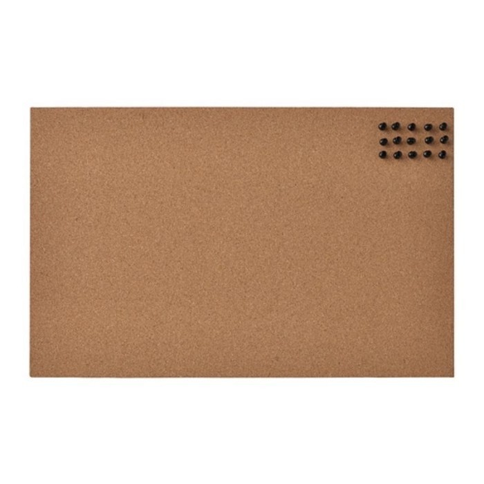 

Alat Tulis Papan Tusuk Memo Cork Board With Pins Jarum 52X33Cm