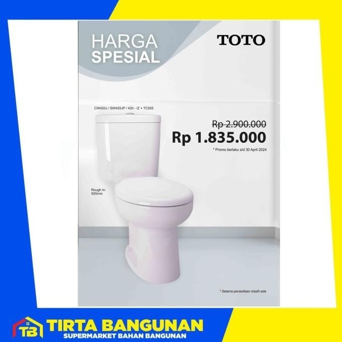 TOTO CW420J/SW420JP CLOSET DUDUK WHITE